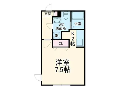 MODULOR社台(1K/1階)の間取り写真
