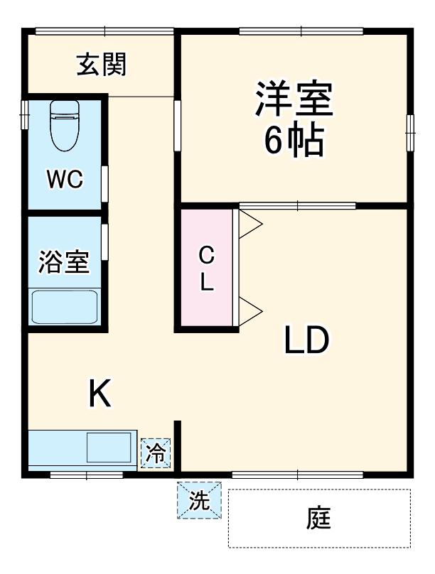 宝地町359(1LDK/1階)の間取り写真
