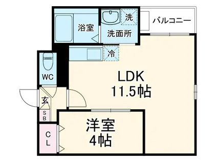 JACK MATSUNOKI Ⅰ(1LDK/1階)の間取り写真