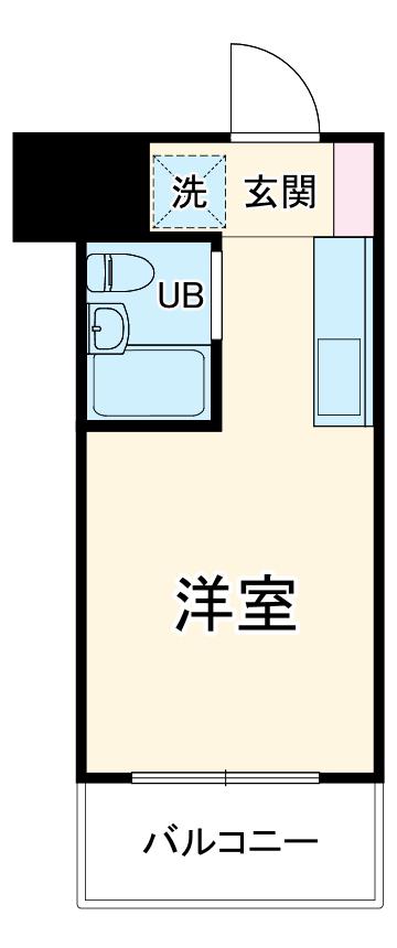 PLENDY鷺沼(ワンルーム/3階)の間取り写真