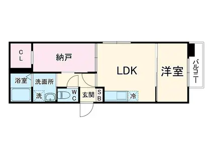 CEDAR HALL YAMADA TWO(1SLDK/3階)の間取り写真