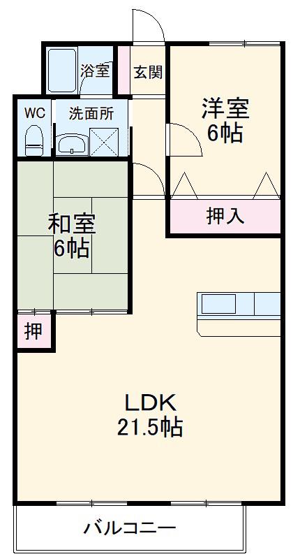 アートスペース(2LDK/1階)の間取り写真
