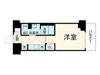 RESIDENCE船橋東中山(1K/5階)の間取り写真
