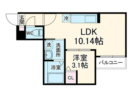 JACK SHUKUCHIⅠ(1LDK/1階)の間取り写真