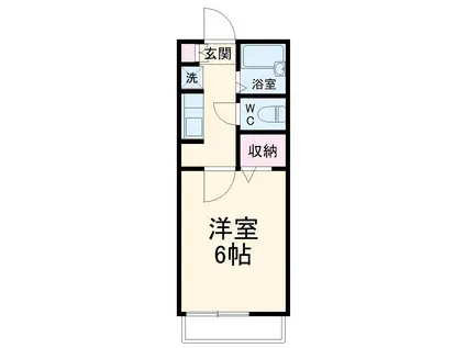 VILLA510 NO.6(1K/2階)の間取り写真