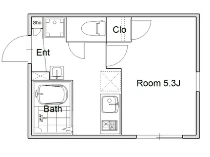 グレースコート町屋(1K/1階)の間取り写真