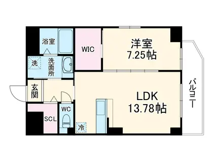 GRAN DUKE黒川(1LDK/3階)の間取り写真