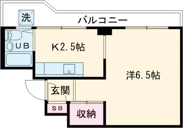 ニュー中野マンション(1K/3階)の間取り写真