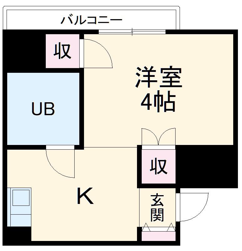 ARECX五井(1K/5階)の間取り写真