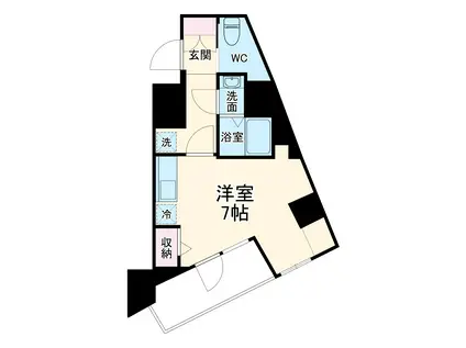 エヌステージ西船橋市川(ワンルーム/5階)の間取り写真