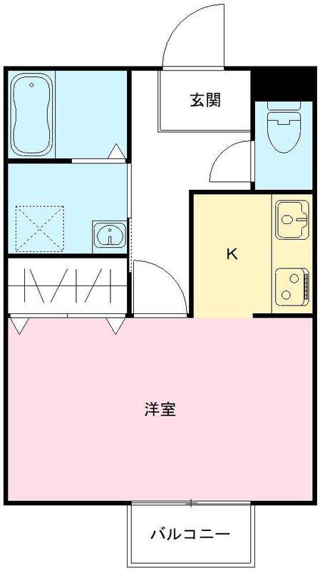 コンフォート青柳(1K/2階)の間取り写真