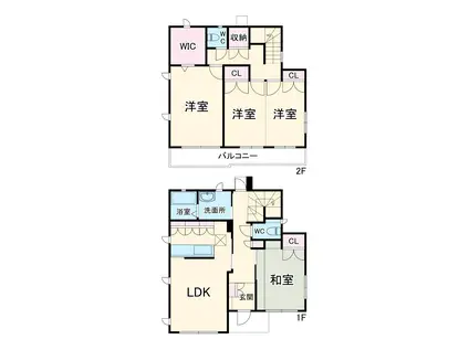 守山区鳥羽見1丁目戸建(3LDK/1階)の間取り写真