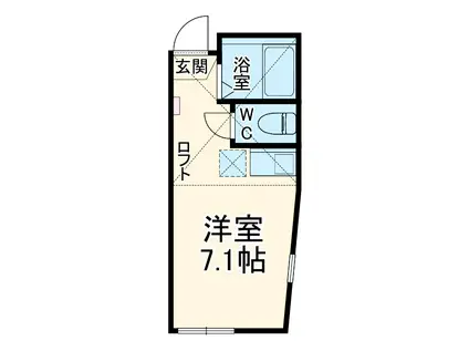 ユナイト石川町マルシュ(ワンルーム/1階)の間取り写真