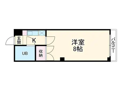 高野町ビル(1K/2階)の間取り写真