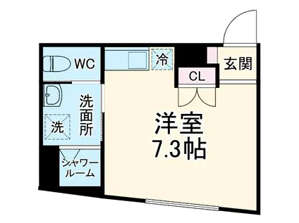 FLAT八千代村上(ワンルーム/2階)の間取り写真