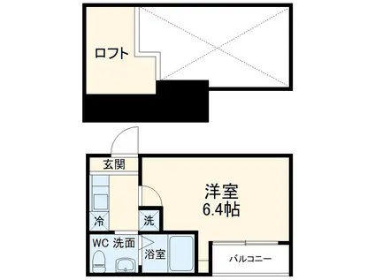 アザーレ・キュリオス相武台前(1K/3階)の間取り写真