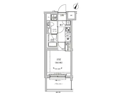 RELUXIA成増Ⅱ(1K/1階)の間取り写真
