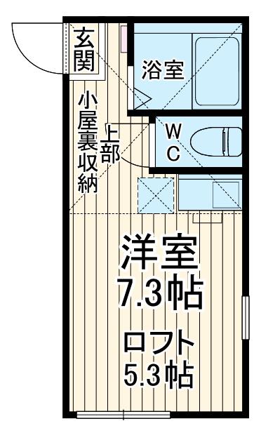 K.F 堀ノ内(ワンルーム/1階)の間取り写真
