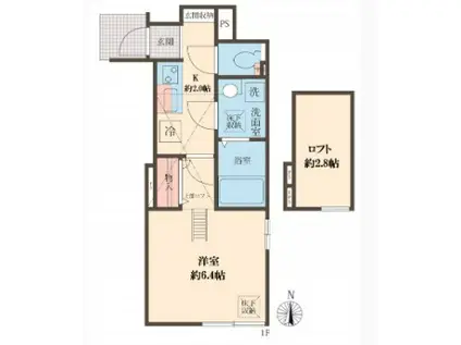 ハイエース(1K/1階)の間取り写真