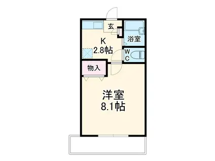 プリマベーラ松戸(1K/2階)の間取り写真