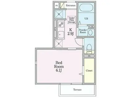 SOL MANE(1K/1階)の間取り写真