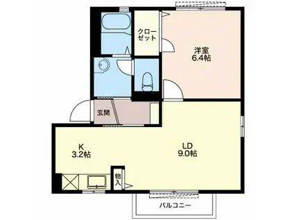 シャーメゾンSAKURAI(1LDK/1階)の間取り写真