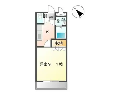 コンフォース・住吉(1K/2階)の間取り写真