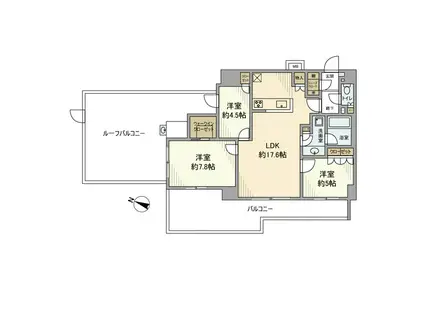 ウィルローズ稲毛(3LDK/5階)の間取り写真