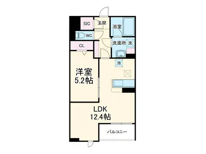 FLORET.Y(1LDK/1階)の間取り写真