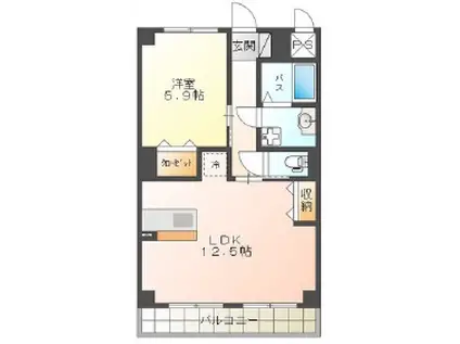 サン アルチェA(1LDK/3階)の間取り写真