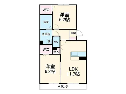 ストリームハイツ(2LDK/3階)の間取り写真