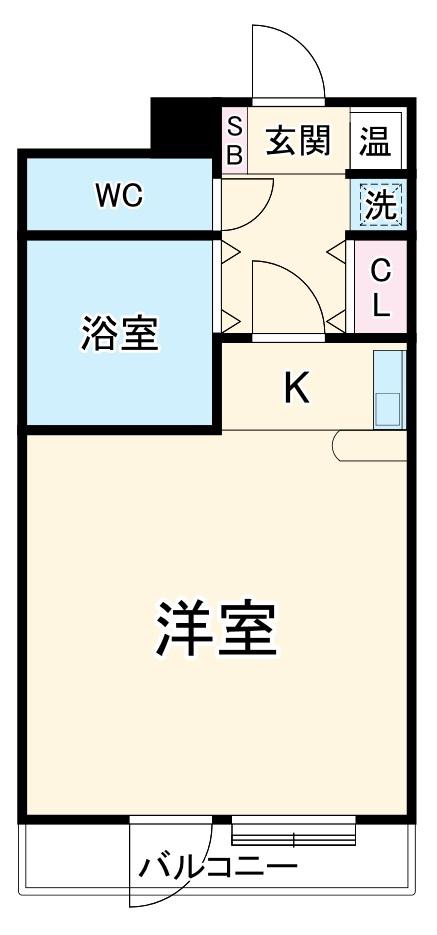 桜山アネックス(ワンルーム/3階)の間取り写真