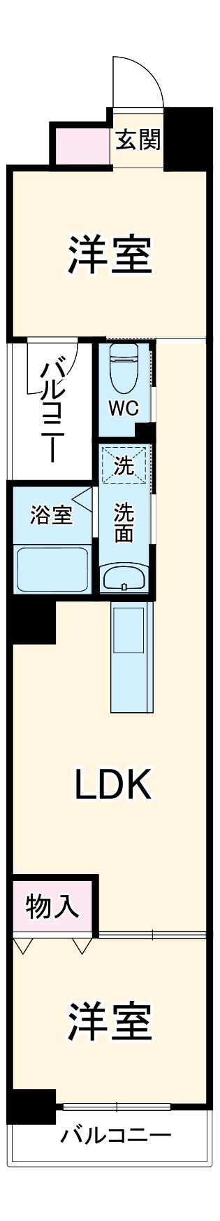 ノースゲート名駅(2LDK/3階)の間取り写真