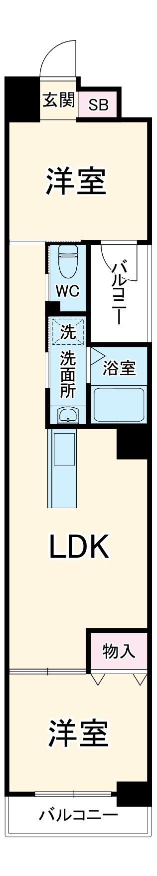 ノースゲート名駅(2LDK/3階)の間取り写真
