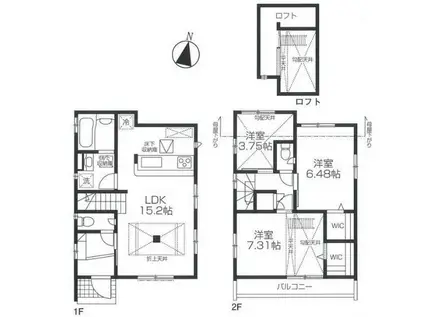 BLOOMING MAISON日野市程久保2丁目(3LDK/1階)の間取り写真