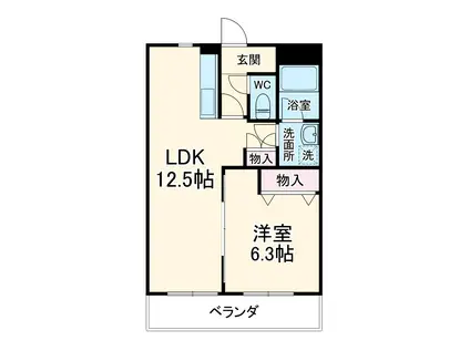 TEA POT(1LDK/1階)の間取り写真