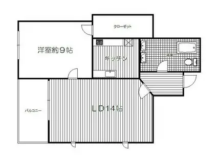 VIEW TAKANAWA(1LDK/1階)の間取り写真