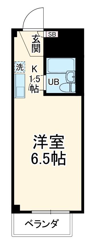 BCASA熊谷ⅡRE-BORN(ワンルーム/1階)の間取り写真
