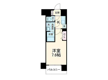 ソルテラス京都西院 STATION SIDE(1K/1階)の間取り写真