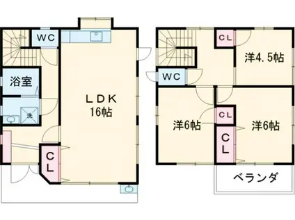 両毛線 伊勢崎駅 徒歩41分 2階建 築31年(3LDK)の間取り写真
