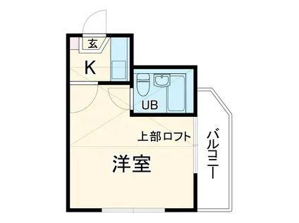 クロノス船橋(1K/2階)の間取り写真