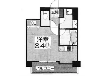 ALTA京都堀川ウィンドア(1K/9階)の間取り写真