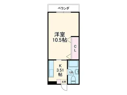 行徳マンション(1K/1階)の間取り写真