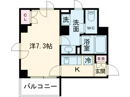 鄕木ビル(1K/4階)の間取り写真