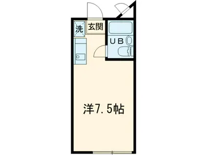 ドムス世田谷(ワンルーム/4階)の間取り写真