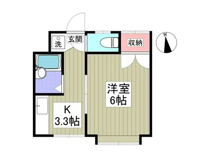 リブレス西川口ⅡA(1K/2階)の間取り写真