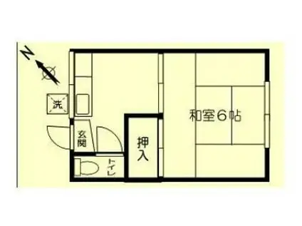 豊荘(1K/2階)の間取り写真