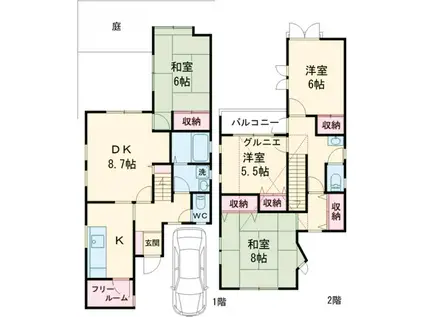 西武鉄道新宿線 井荻駅 徒歩14分 2階建 築29年(4LDK)の間取り写真