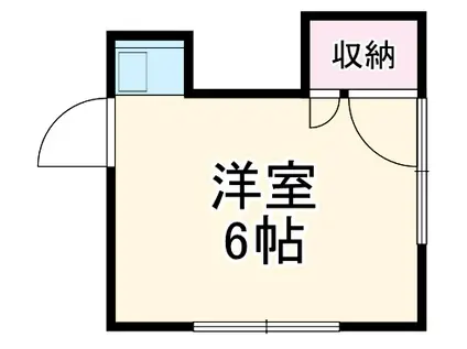 竹林コテージ第五迎賓ゲスト館(ワンルーム/2階)の間取り写真