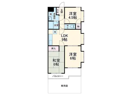 メゾンリヴィエール2(3LDK/1階)の間取り写真
